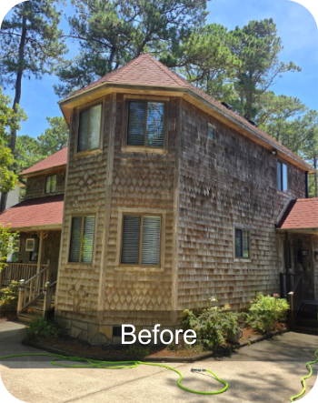 before home power washing powells point