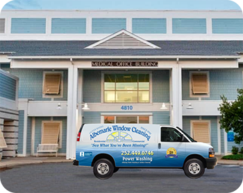 Window washing obx commercial cleaning at medical building